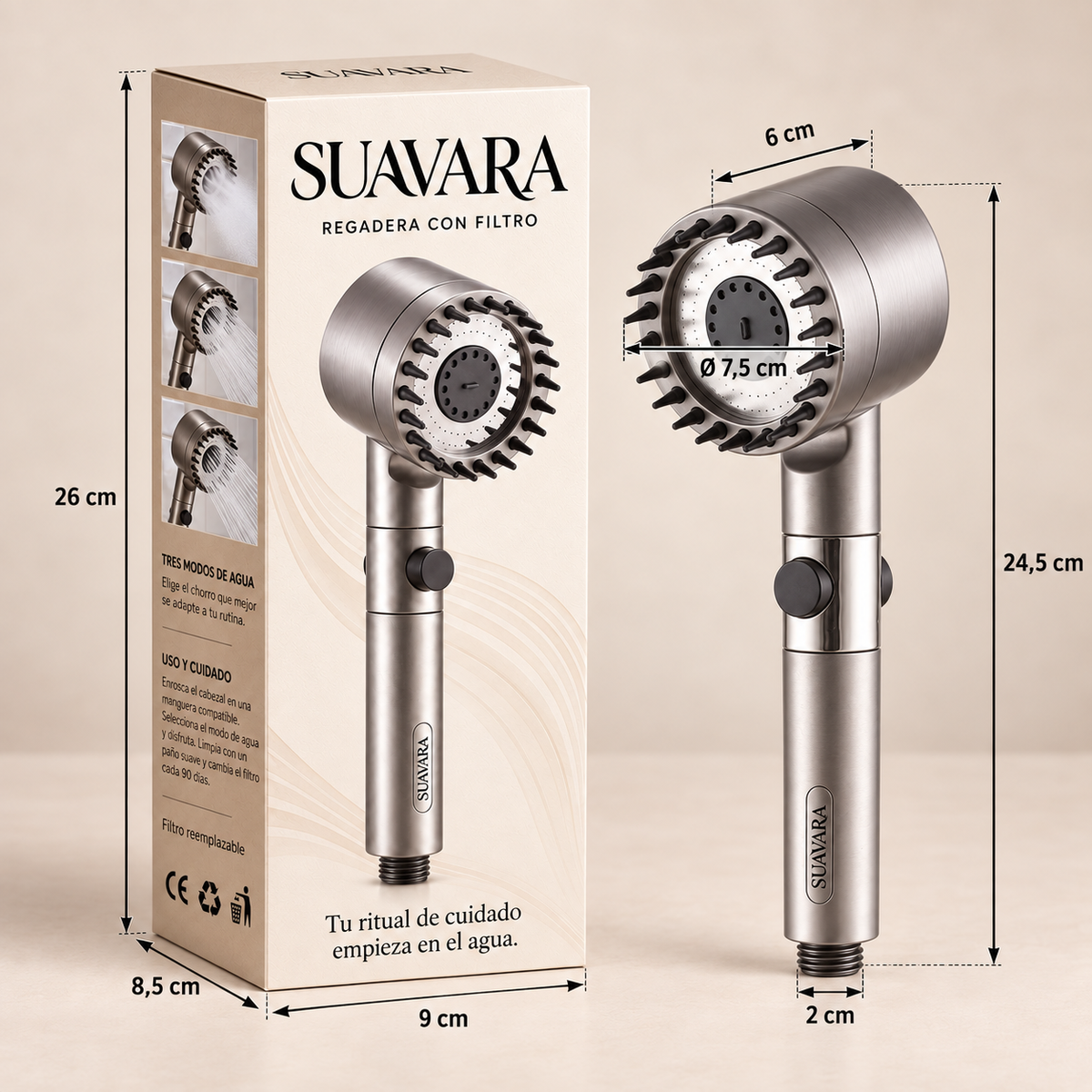 Regadera Filtrante SUAVARA
